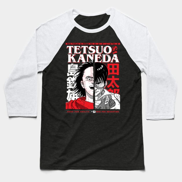Tetsuo VS Kaneda Baseball T-Shirt by Krobilad